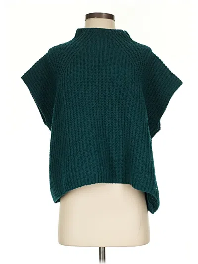 Pre-owned Ann Taylor Loft Poncho In Blue