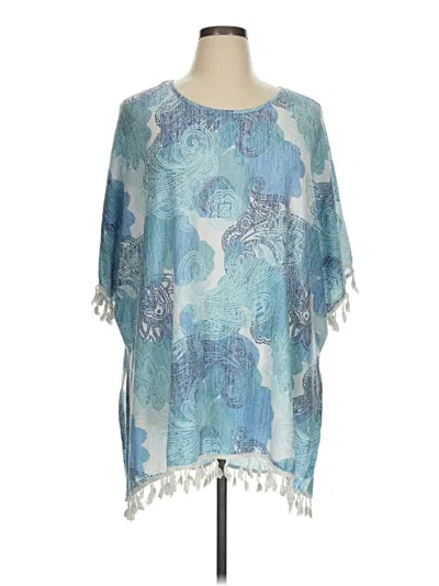 Pre-owned Ann Taylor Loft Poncho In Blue
