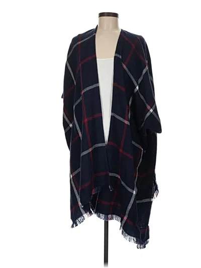 Pre-owned Ann Taylor Loft Poncho In Blue