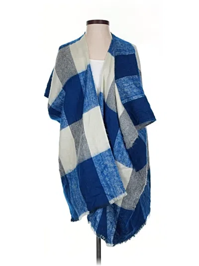 Pre-owned Ann Taylor Loft Poncho In Blue