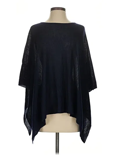 Pre-owned Ann Taylor Loft Poncho In Blue