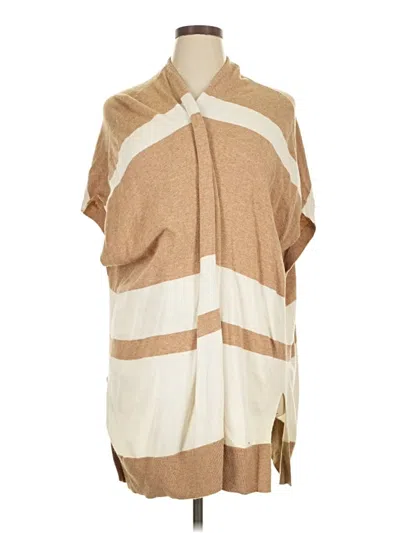 Pre-owned Ann Taylor Loft Poncho In Brown