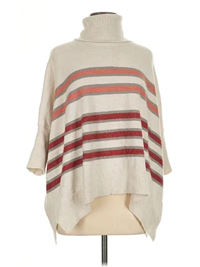 Pre-owned Ann Taylor Loft Poncho In Brown