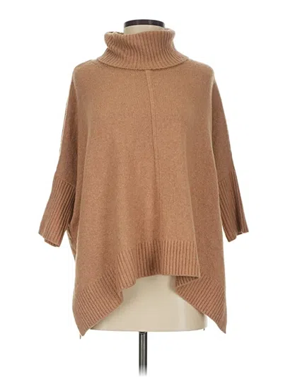 Pre-owned Ann Taylor Loft Poncho In Brown