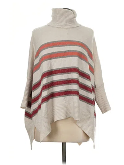 Pre-owned Ann Taylor Loft Poncho In Brown