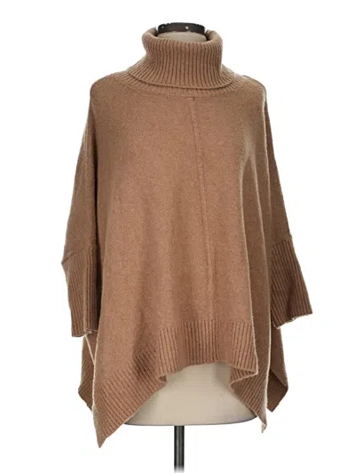 Pre-owned Ann Taylor Loft Poncho In Brown