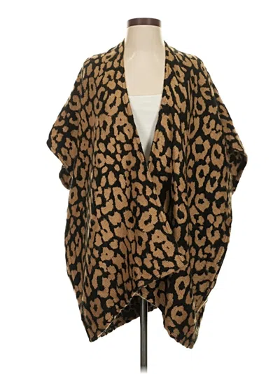 Pre-owned Ann Taylor Loft Poncho In Brown