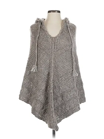 Pre-owned Ann Taylor Loft Poncho In Gray