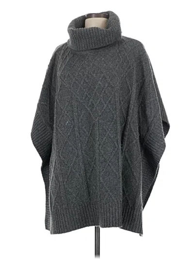 Pre-owned Ann Taylor Loft Poncho In Gray