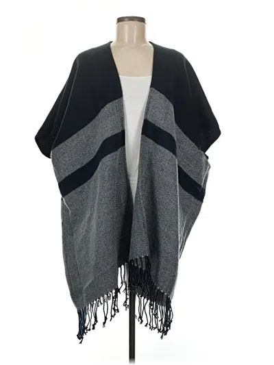 Pre-owned Ann Taylor Loft Poncho In Gray