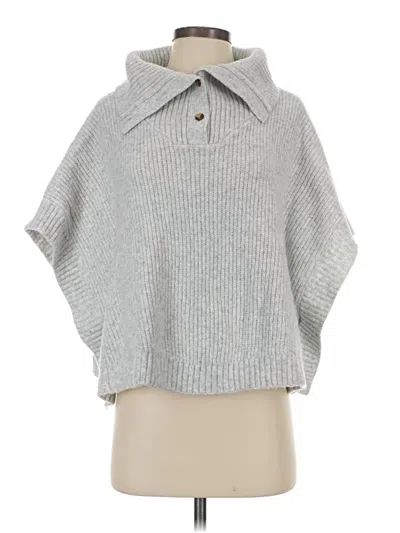 Pre-owned Ann Taylor Loft Poncho In Gray