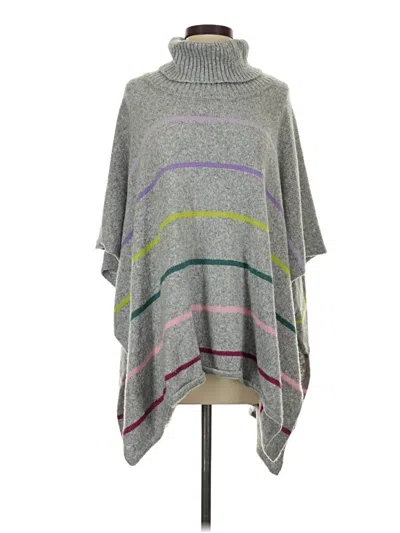 Pre-owned Ann Taylor Loft Poncho In Gray