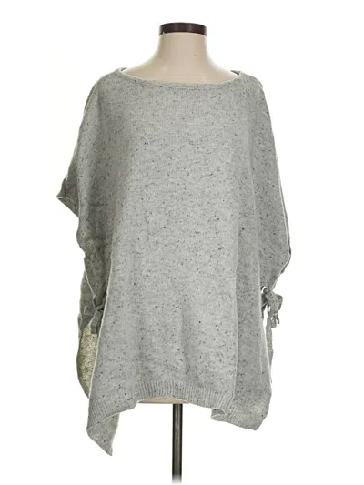 Pre-owned Ann Taylor Loft Poncho In Gray