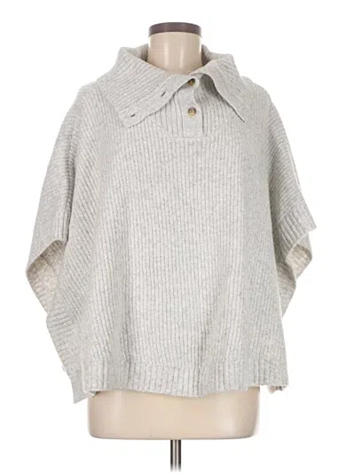 Pre-owned Ann Taylor Loft Poncho In Gray