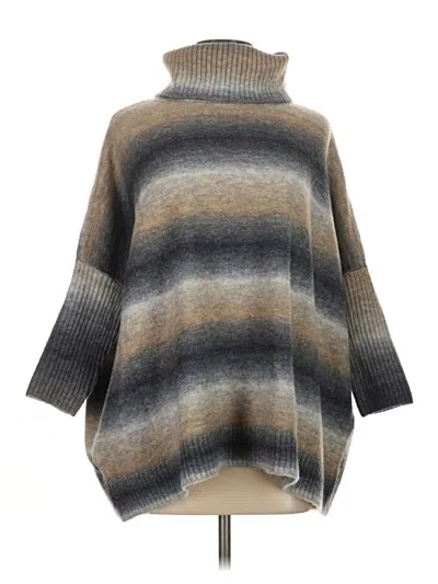 Pre-owned Ann Taylor Loft Poncho In Gray