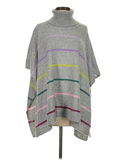 Pre-owned Ann Taylor Loft Poncho In Gray