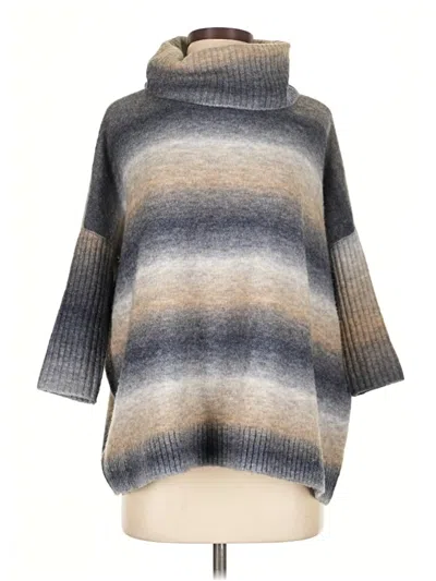 Pre-owned Ann Taylor Loft Poncho In Gray