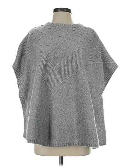 Pre-owned Ann Taylor Loft Poncho In Gray