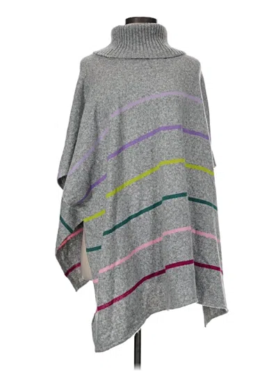 Pre-owned Ann Taylor Loft Poncho In Gray