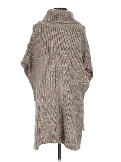 Pre-owned Ann Taylor Loft Poncho In Gray
