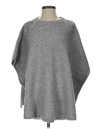 Pre-owned Ann Taylor Loft Poncho In Gray
