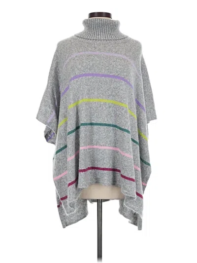 Pre-owned Ann Taylor Loft Poncho In Gray