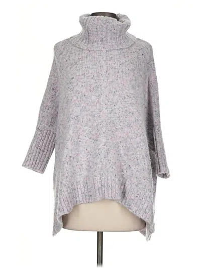 Pre-owned Ann Taylor Loft Poncho In Gray