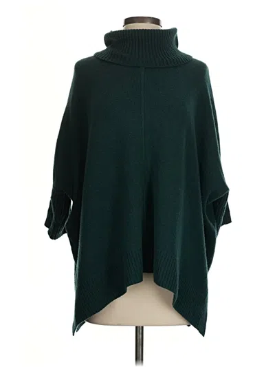 Pre-owned Ann Taylor Loft Poncho In Green