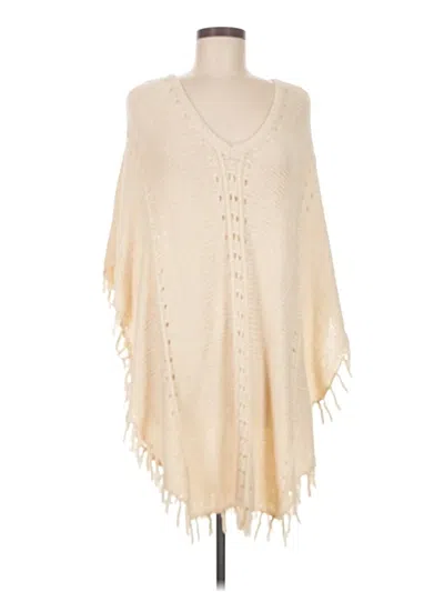 Pre-owned Ann Taylor Loft Poncho In Ivory