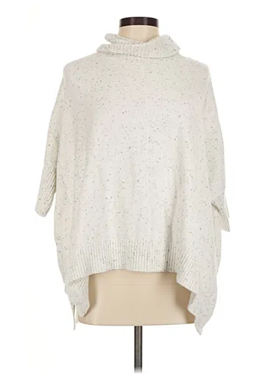 Pre-owned Ann Taylor Loft Poncho In Ivory