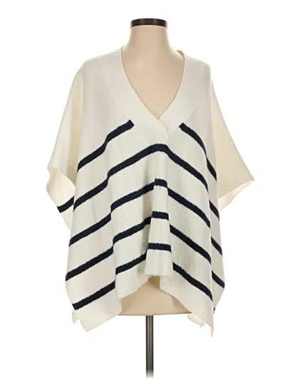 Pre-owned Ann Taylor Loft Poncho In Ivory