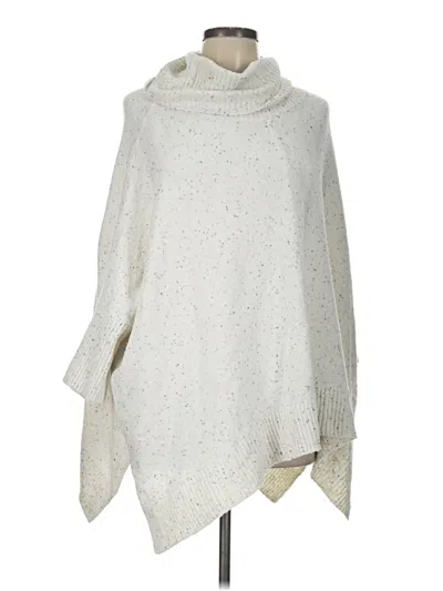 Pre-owned Ann Taylor Loft Poncho In Ivory