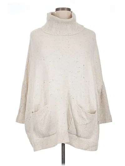 Pre-owned Ann Taylor Loft Poncho In Ivory