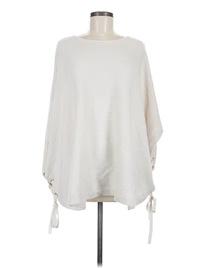 Pre-owned Ann Taylor Loft Poncho In Ivory
