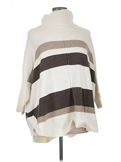 Pre-owned Ann Taylor Loft Poncho In Ivory