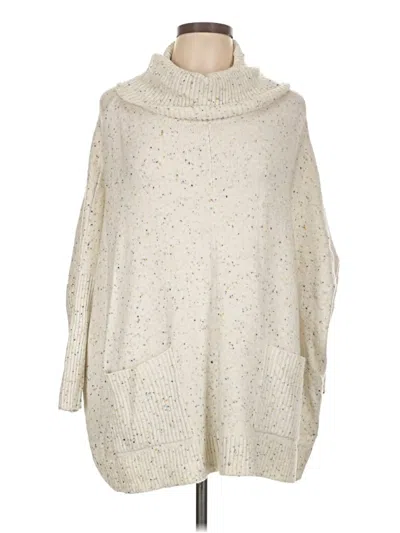 Pre-owned Ann Taylor Loft Poncho In Ivory