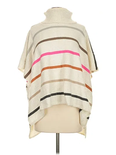 Pre-owned Ann Taylor Loft Poncho In Ivory