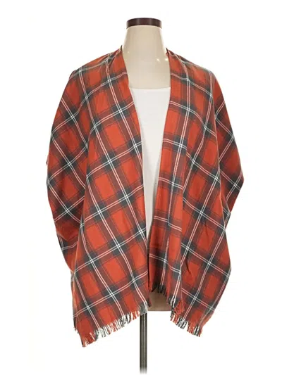 Pre-owned Ann Taylor Loft Poncho In Orange