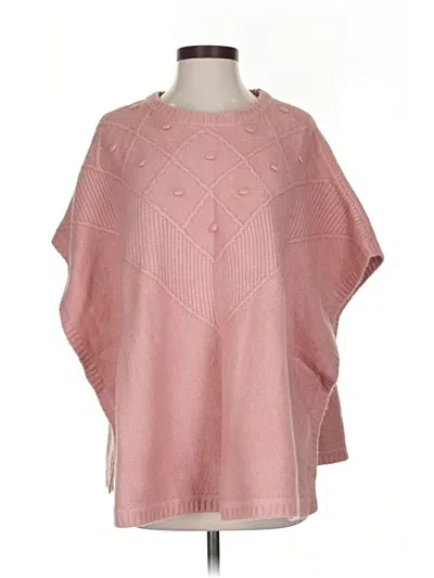 Pre-owned Ann Taylor Loft Poncho In Pink