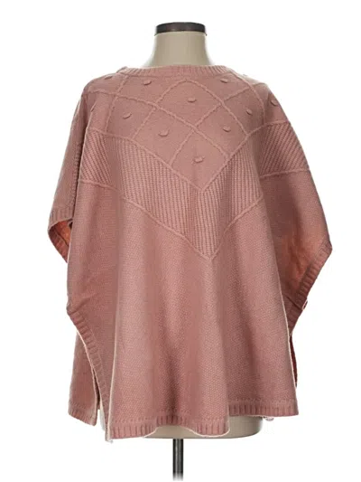 Pre-owned Ann Taylor Loft Poncho In Pink