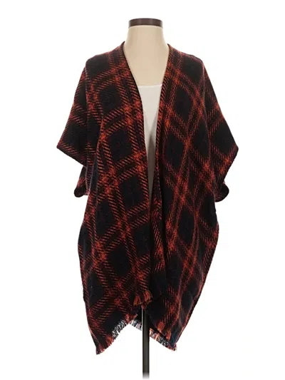 Pre-owned Ann Taylor Loft Poncho In Red