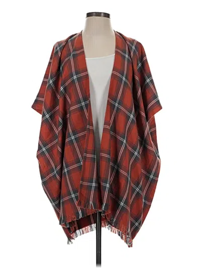 Pre-owned Ann Taylor Loft Poncho In Red