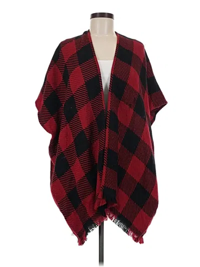 Pre-owned Ann Taylor Loft Poncho In Red