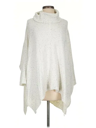 Pre-owned Ann Taylor Loft Poncho In Silver