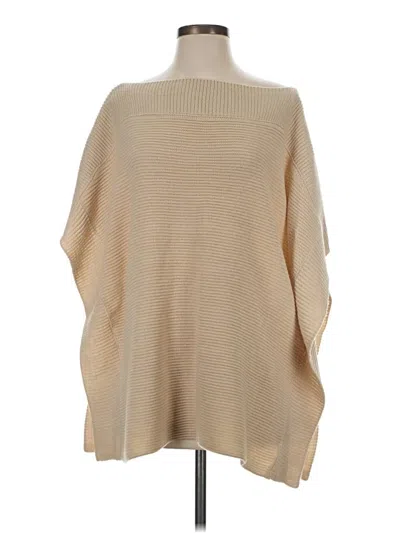 Pre-owned Ann Taylor Loft Poncho In Tan