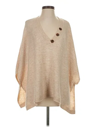 Pre-owned Ann Taylor Loft Poncho In Tan