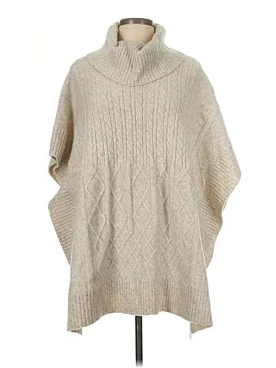 Pre-owned Ann Taylor Loft Poncho In Tan