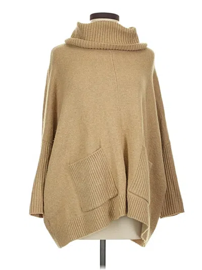 Pre-owned Ann Taylor Loft Poncho In Tan