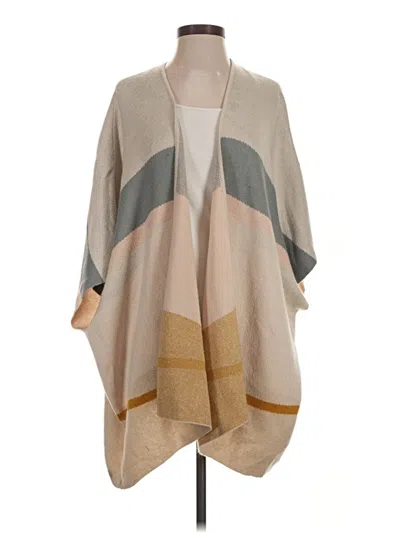 Pre-owned Ann Taylor Loft Poncho In Tan