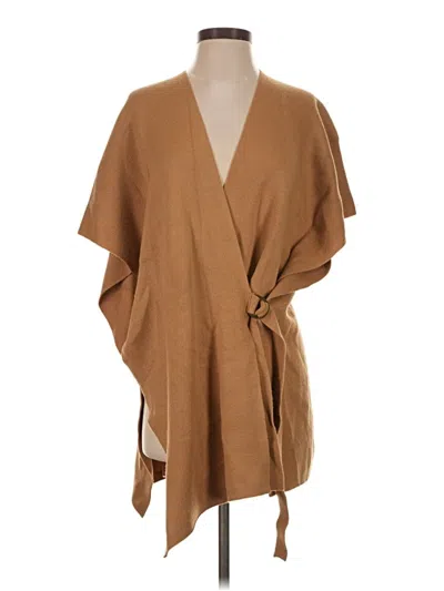 Pre-owned Ann Taylor Loft Poncho In Tan